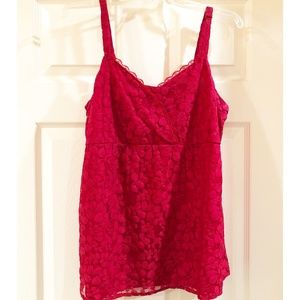 Red Lace Baby Doll Top
